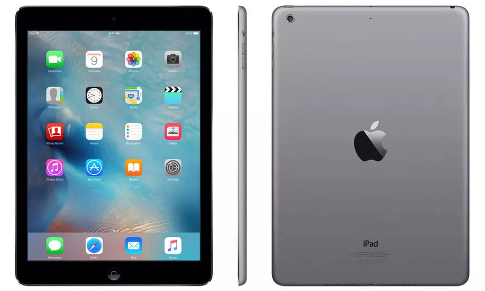 Apple iPad Air 16GB or 32GB WiFi Tablet (Refurbished A-Grade) w/ MFi-Certified Lightning Cable and Generic Power Adapter - Primary Image
