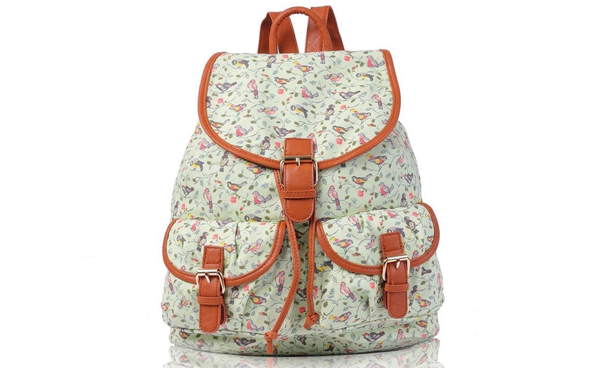 Image 28: Retro Canvas Backpack