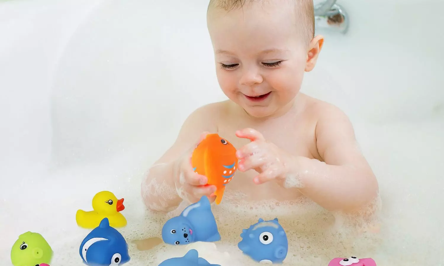 Click N' Play Assorted Colorful Squirter Bath Toys (12-Pack) - Primary Image