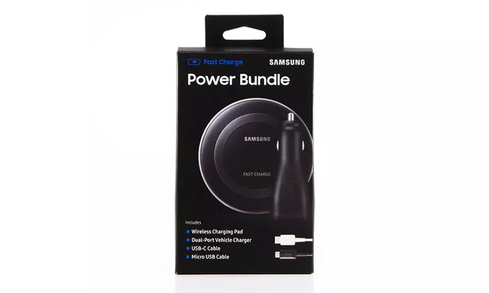 Samsung Adaptive Fast-Charging Power Bundle with Charge Pad, Dual Charger, Micro, and Type C Cables - Second Medium