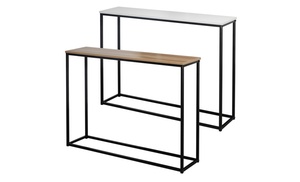 Wood and Metal Console Table