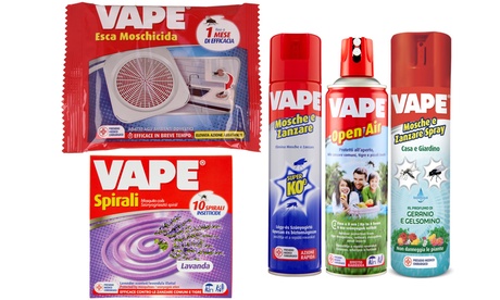 Fino a 12 confeizoni di insetticida Vape per mosche e zanzare disponibile in varie tipologie
