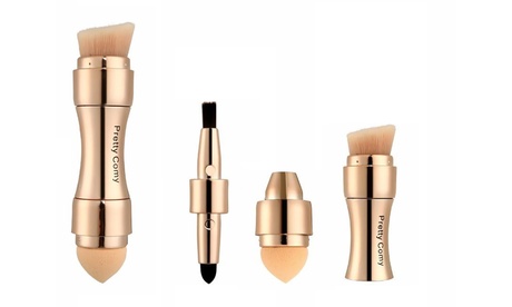 Pinceau de maquillage visage et yeux 4en1, livraison offerte