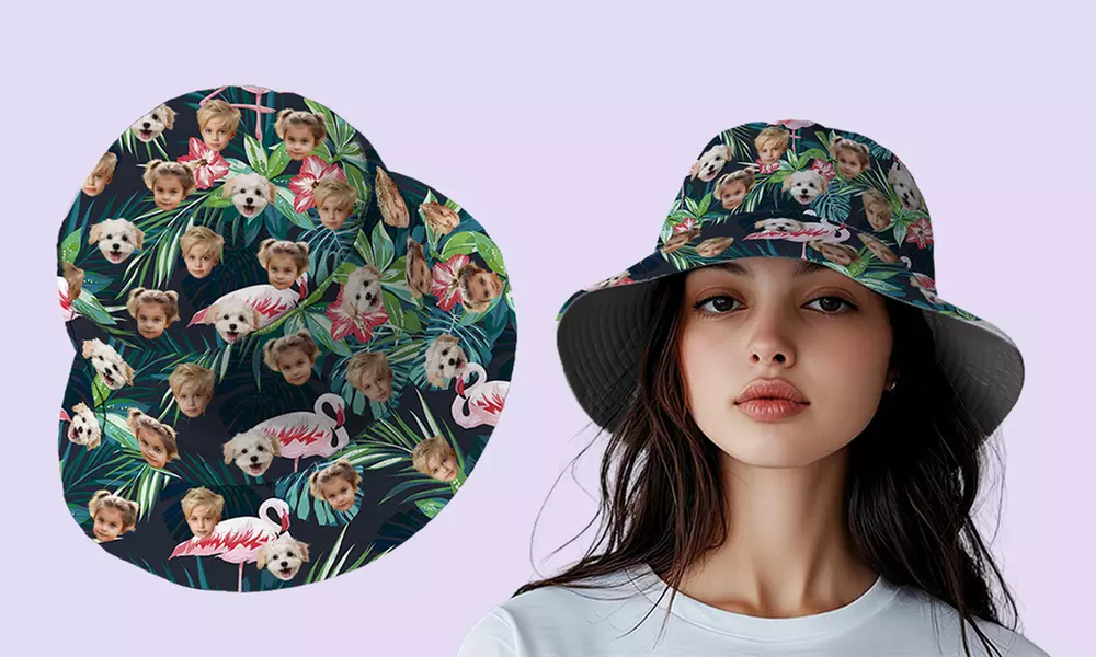 Personalisierter Sommer-Sonnenhut mit Foto-Symbol-Aufdruck von Justyling (bis zu 80% sparen) - Primary Image