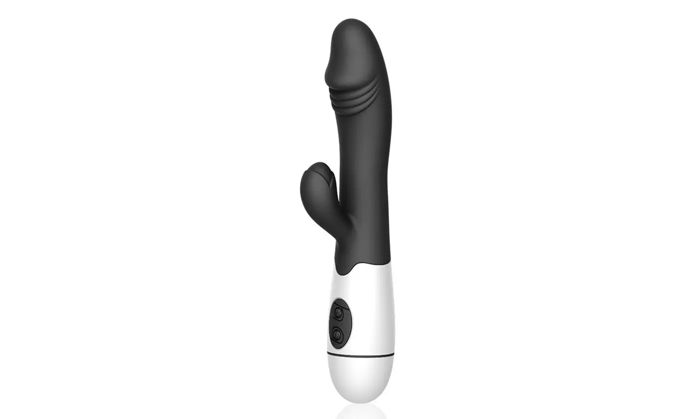 30 Speed Rotating & Vibrating Dildo Stick G-Spot Rabbit Vibrator