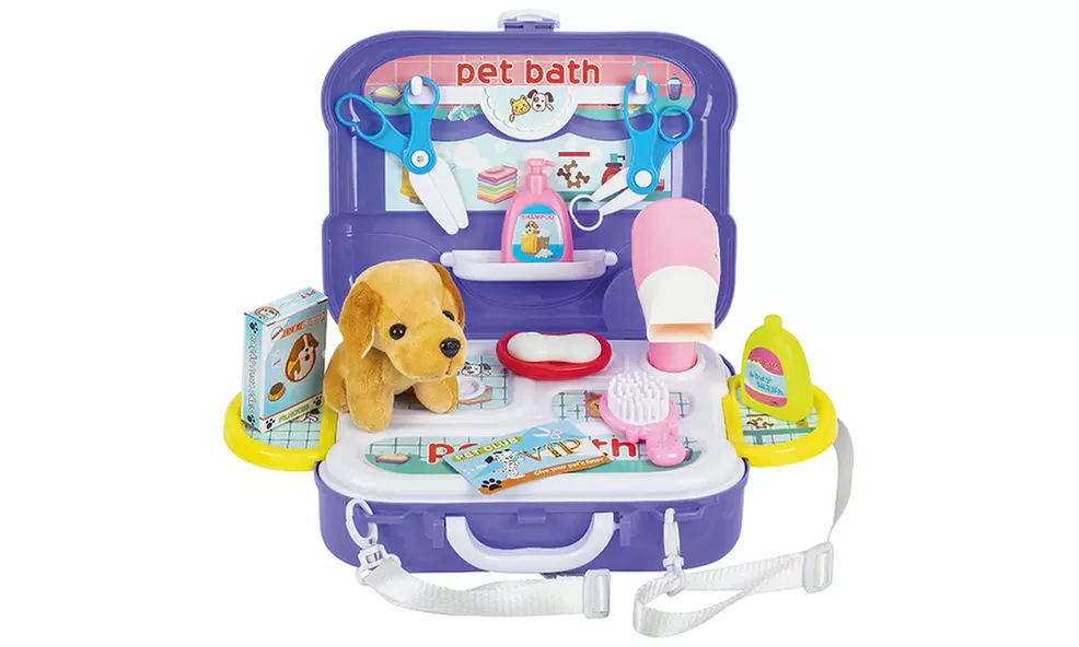 Jeu "Mallette de toilettage" avec chien inclus de WDK PARTNER, pour enfants - Second Medium