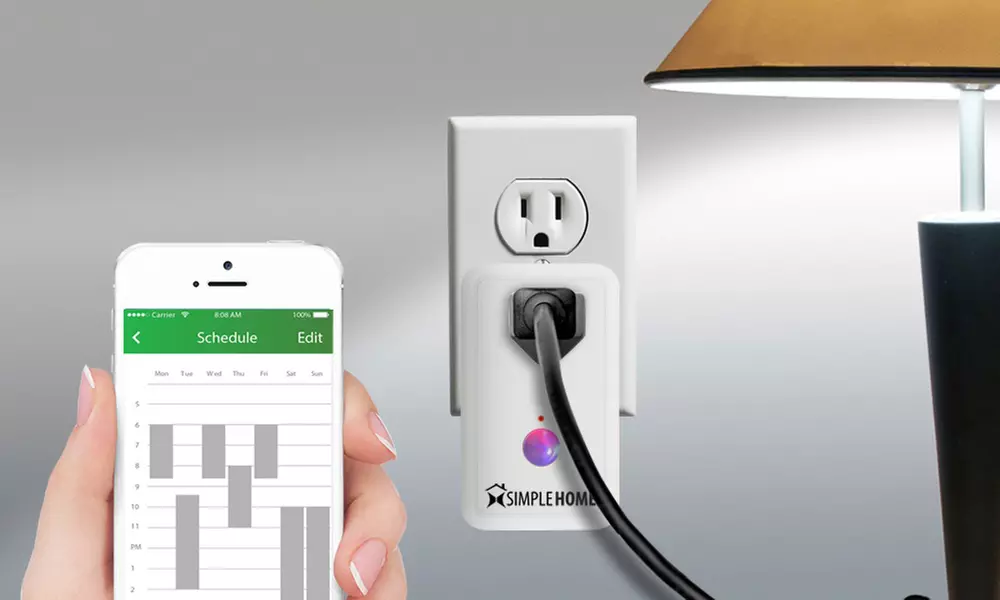 Smart WiFi-Controlled Wall Outlet - Primary Image