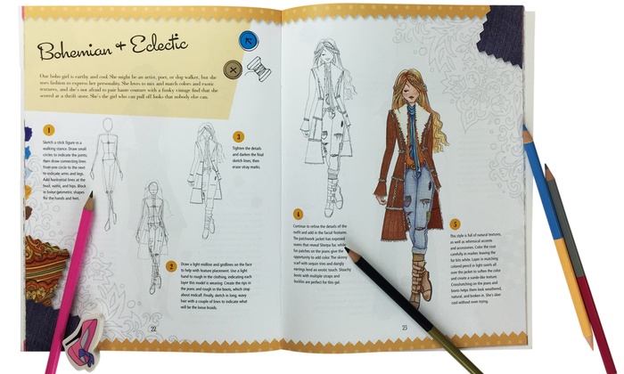 Up To 40% Off on Fashion Design Drawing Kit | Groupon Goods