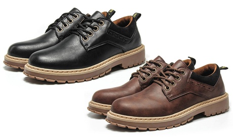 Derbies outdoor à lacets avec semelle épaisse pour homme