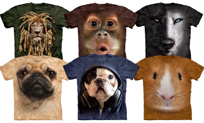 Image 1: Unisex 3D Effect Animal T-Shirts