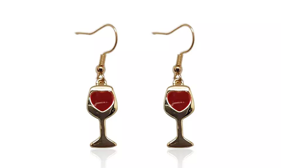 One, Two, or Three Sets of Wine Glass Hooked Earrings from Novadab (Up to 71% Off) - Primary Image