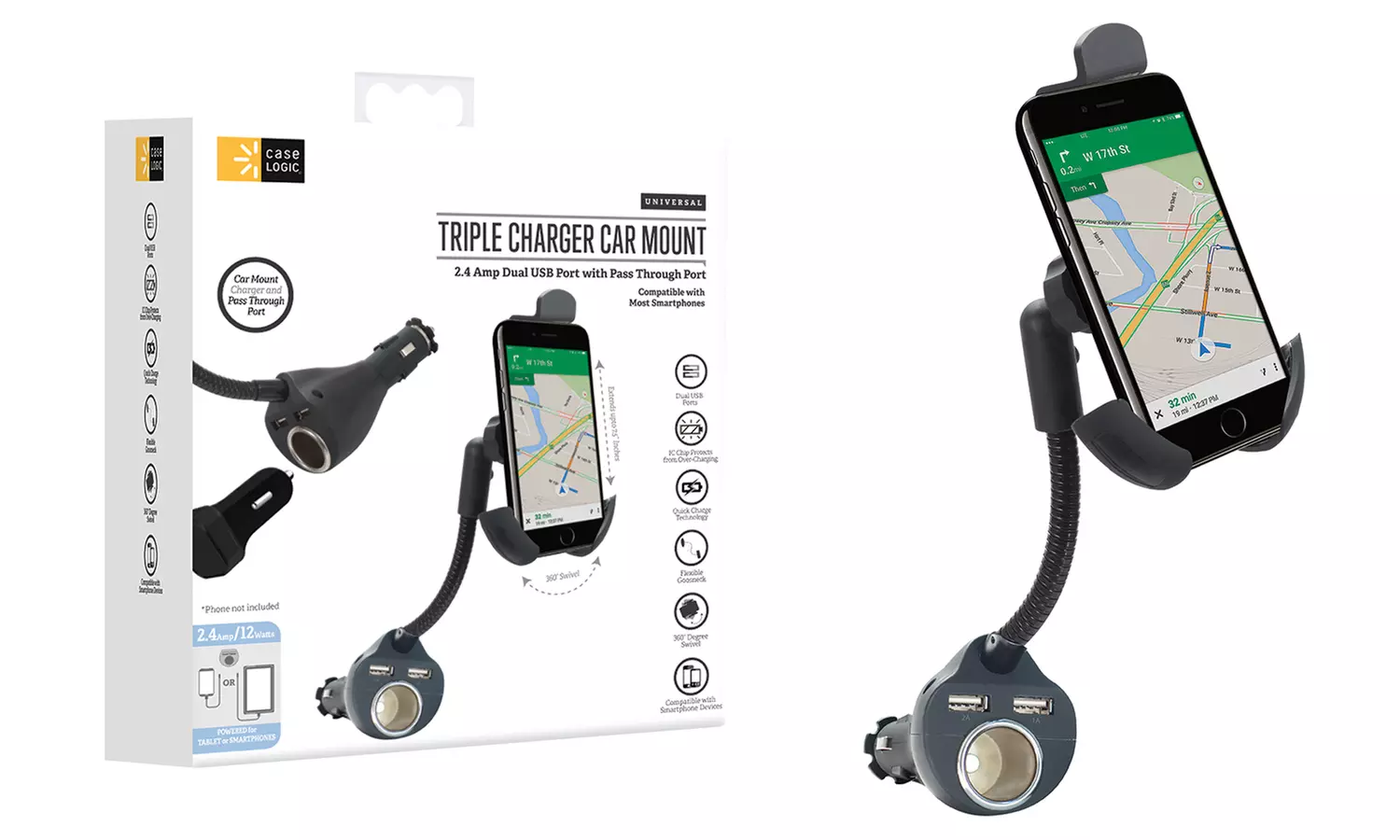 Case Logic Gooseneck USB Car Charger - Primary Image