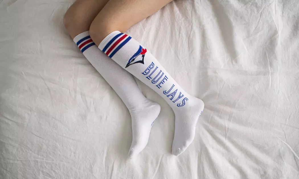 Officially-Licensed Toronto Blue Jays Knee-High Socks (2-Pack) - Second Medium
