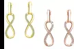 1x, 2x oder 3x Philip Jones Ohrringe mit Unendlichkeitssymbol in Gold, Roségold oder Silber mit Swarovski®-Kristallen - Second Medium