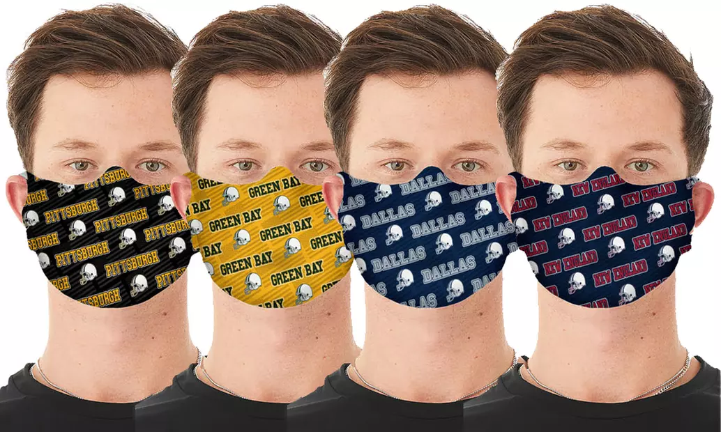 Football-Themed Reusable Fabric Non-Medical Face Masks (2-Pack) - Primary Image