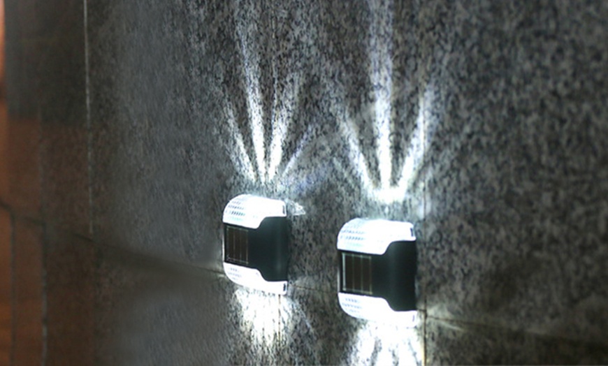 Image 3: Two or Four Piece Solar Up And Down LED Wall lights