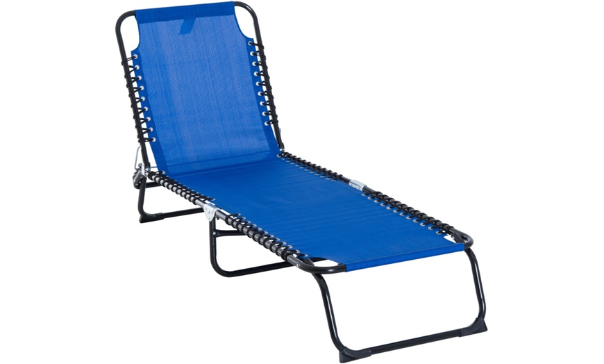 Image 2: Zero Gravity Lie Flat Lounger