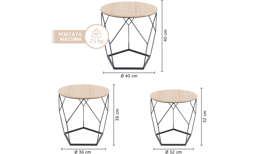 Image 24: Set de 3 tables basses pour le salon