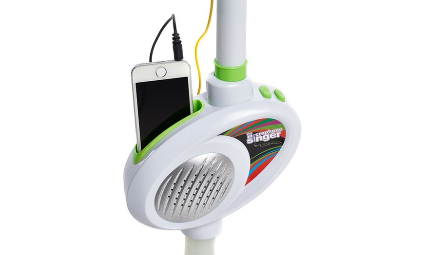 Image 7: Children's Electronic Plug & Play Microphone Light Up Stand