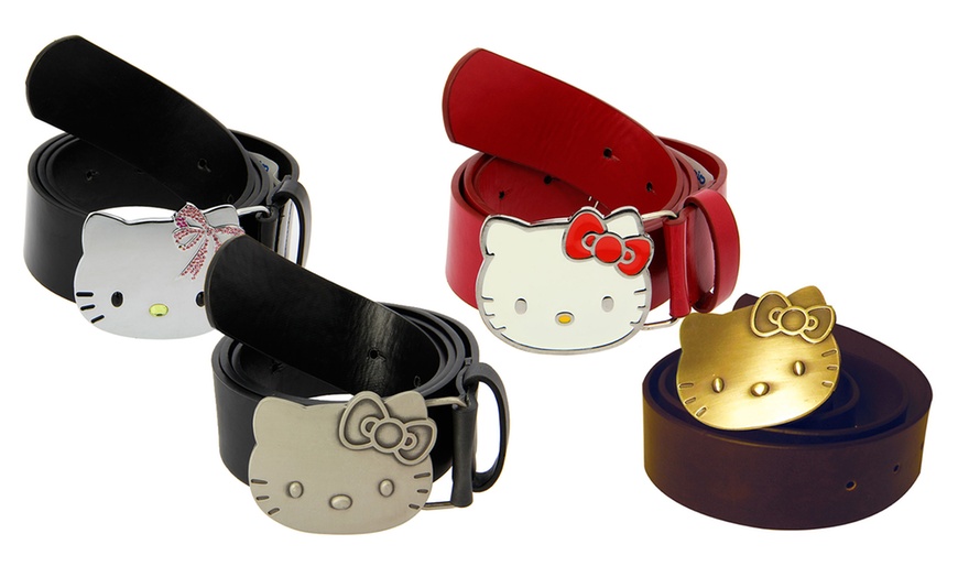 Image 1: Hello Kitty PU Leather Belt