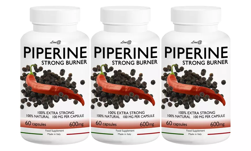 Image 5: 30, 60, 120, 180 of 360 capsules met piperine
