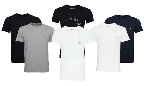 1 o 2 T-shirt da uomo Emporio Armani, disponibili in 2 modelli, vari colori e 5 taglie
