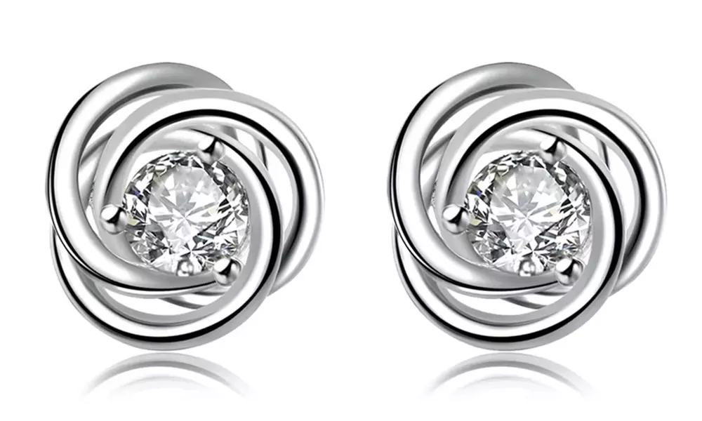 Eira Wen 925 Silver Earrings made with Crystals from Swarovski