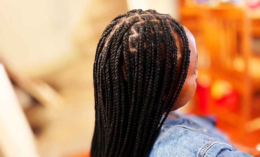 Image 2: Medium or Large Knotless Braids & Cornrow / Stitch Braid Options
