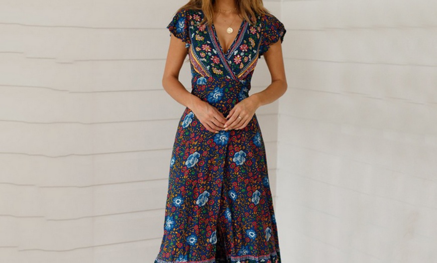 Image 18: Boho Wrap Dress