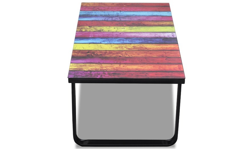 Image 14: Glass Printed Coffee Table