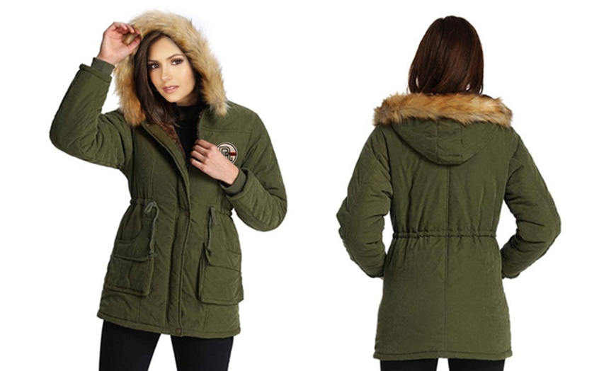 Image 5: Women's Faux Fur Lined Parka Coat