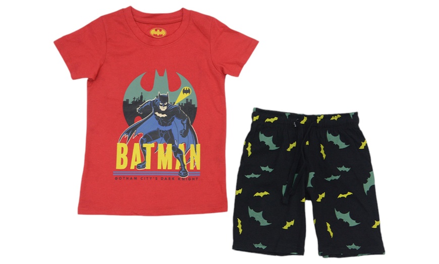 Image 8: Kids T-Shirts and Shorts Set Batman Print Outfits