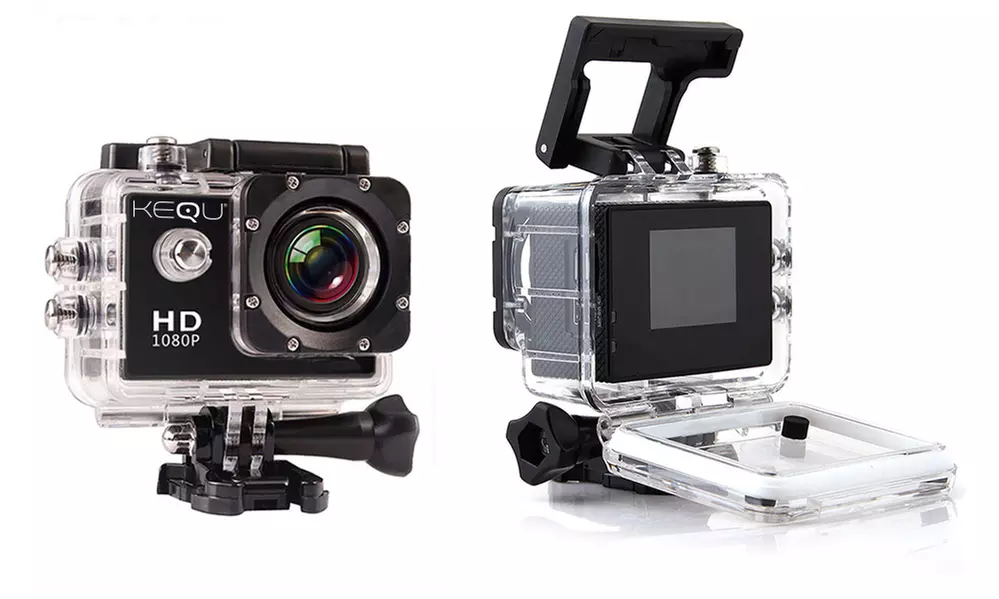 Caméra de sport type Gopro, Vidéo Full HD 1080p, Ecran LCD, avec accessoires - Primary Image