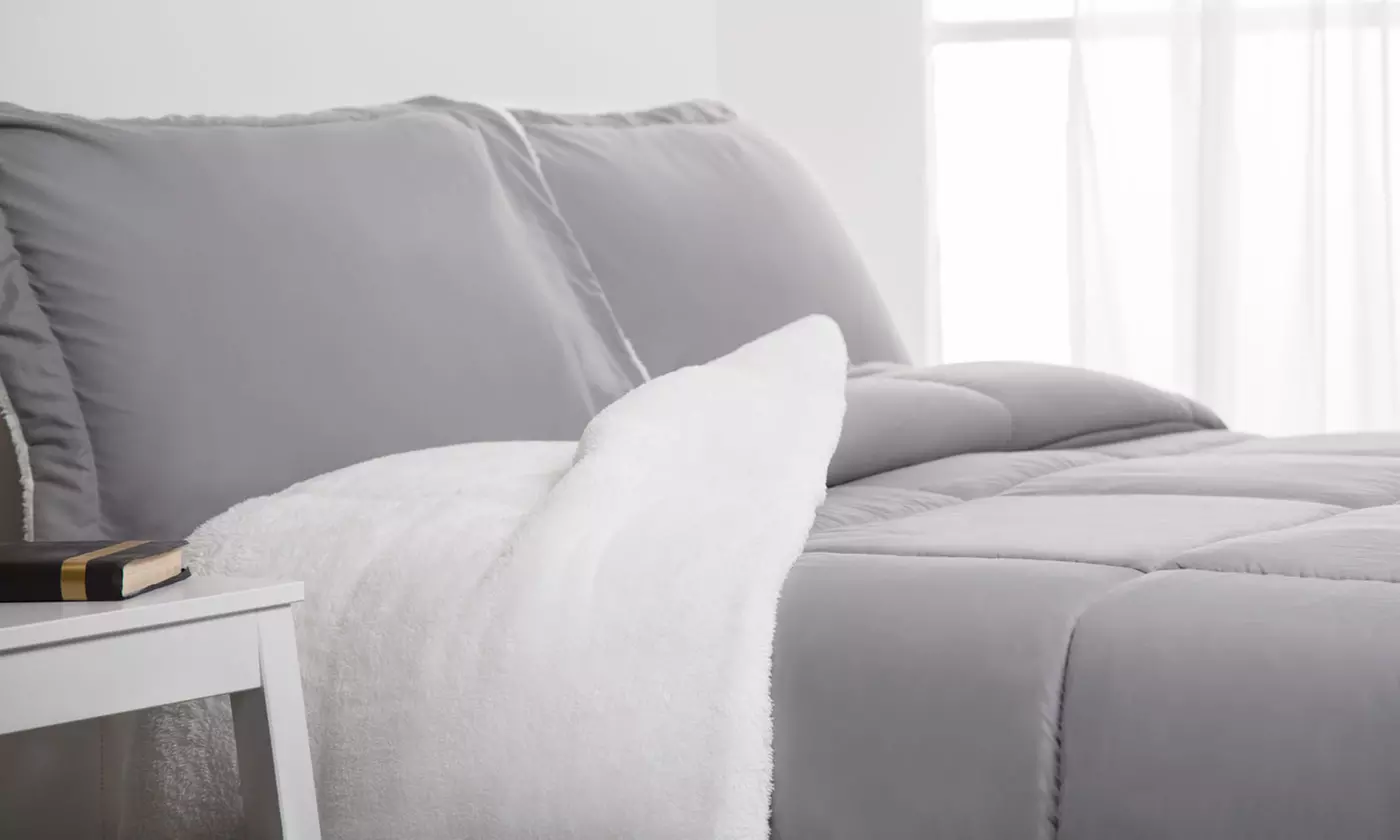 Clearance: Wexley Home Sherpa Comforter Set (3-Piece) - Primary Image