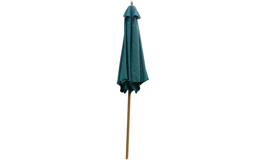 Image 8: Outsunny 2.5m Wood Garden Parasol