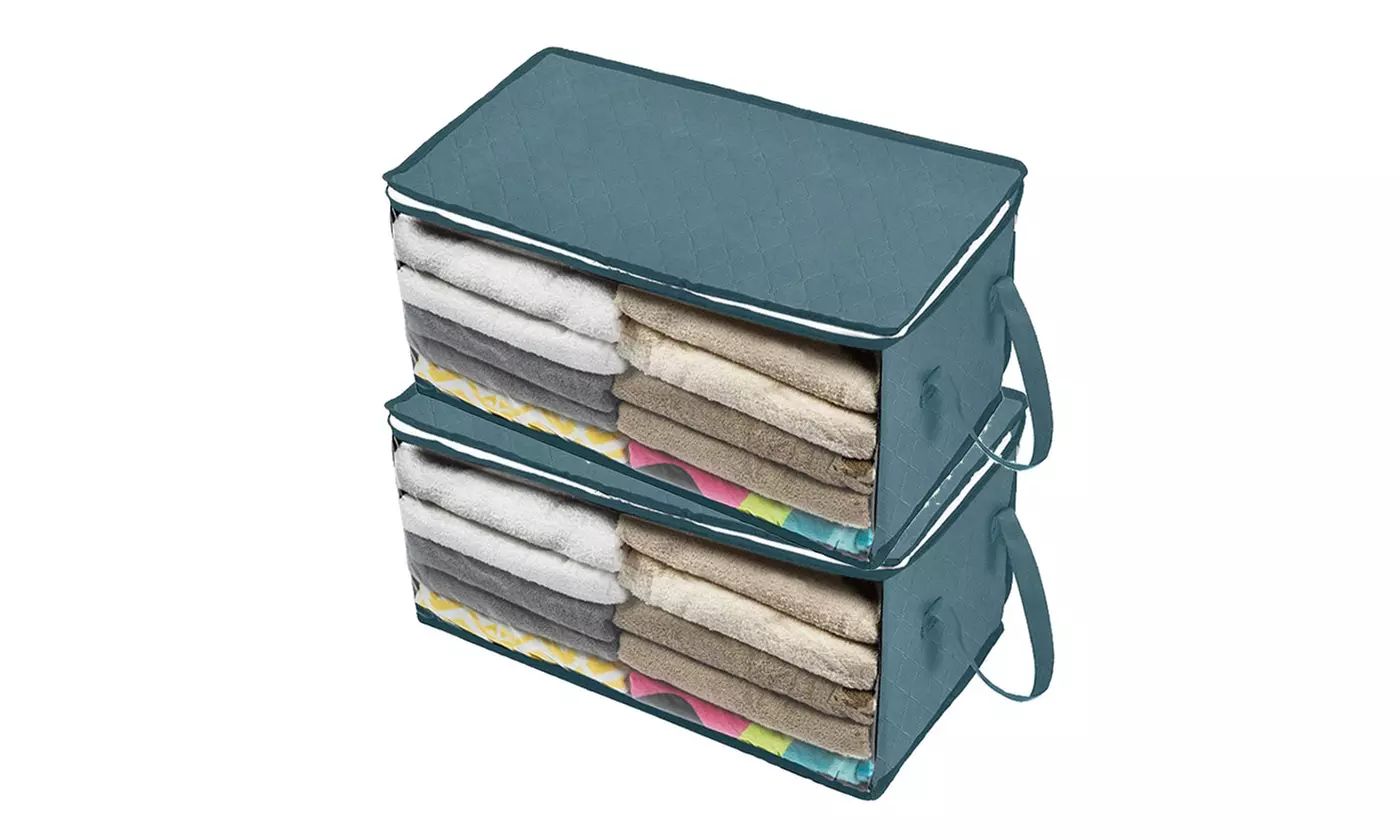 Non-Woven Clothes Storage Under-Bed Bins Foldable Closet Organizer Containers