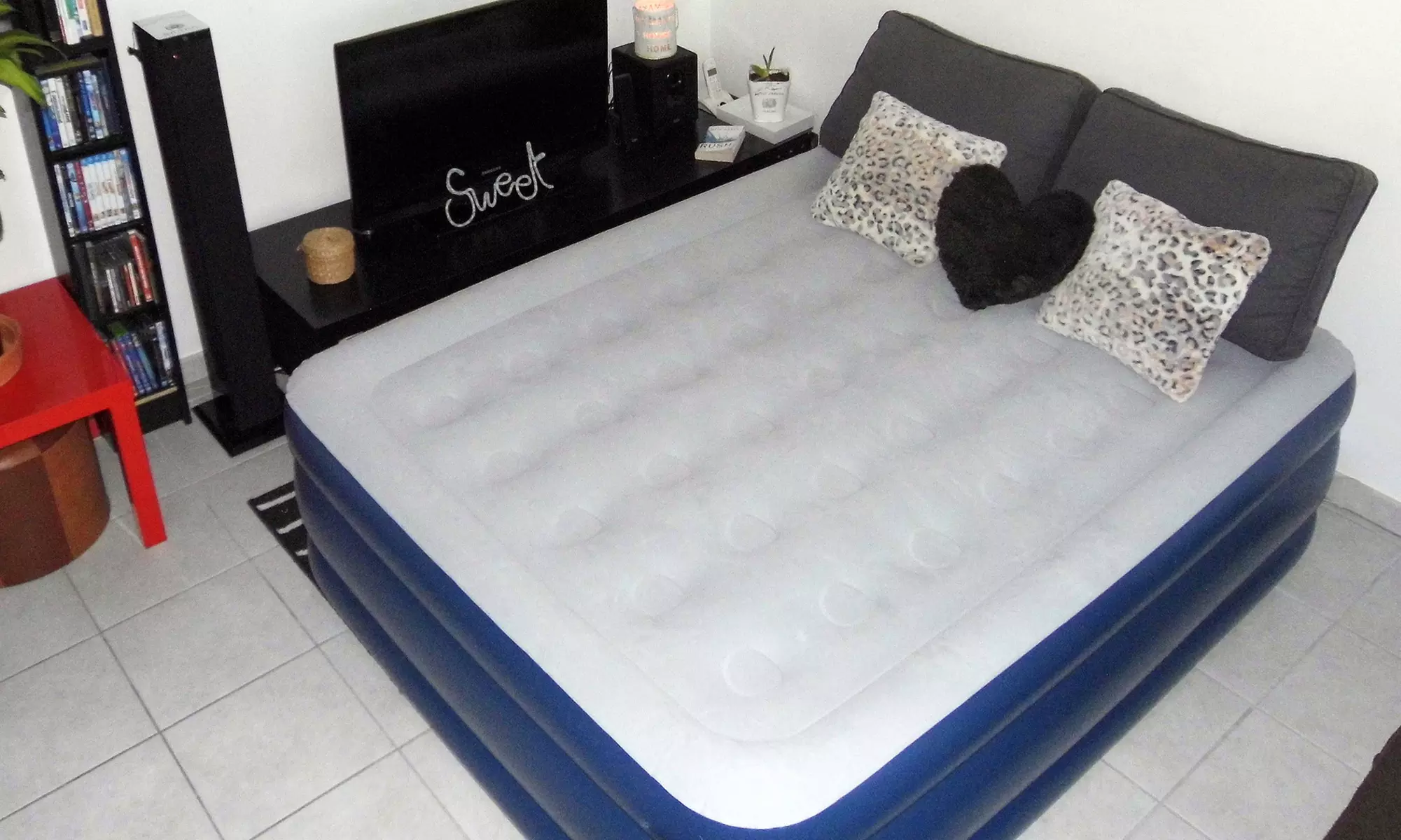 Matelas gonflable double hauteur électrique 2 places - Second Medium