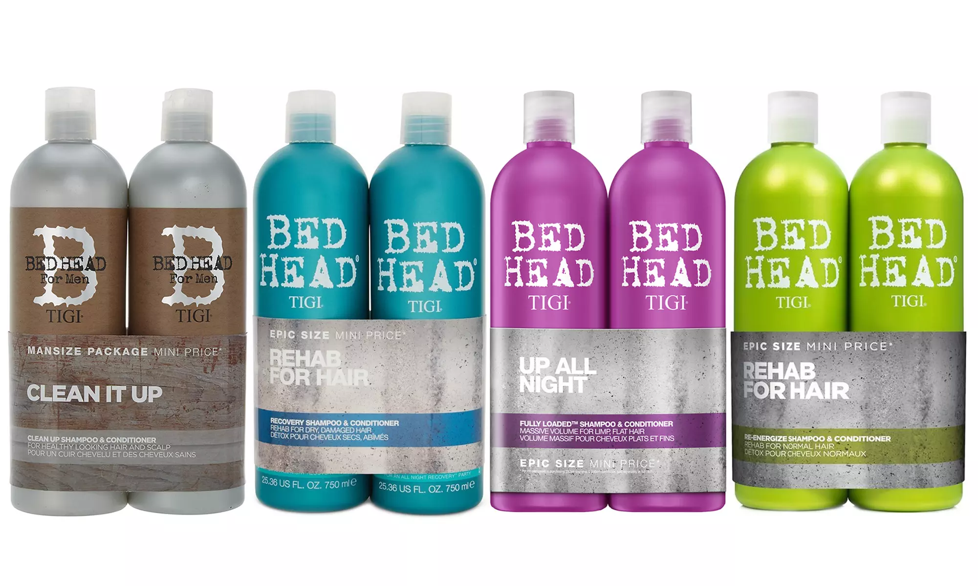 One or Two TIGI Bed Head Shampoo and Conditioner Sets 750ml With Free Delivery - Primary Image