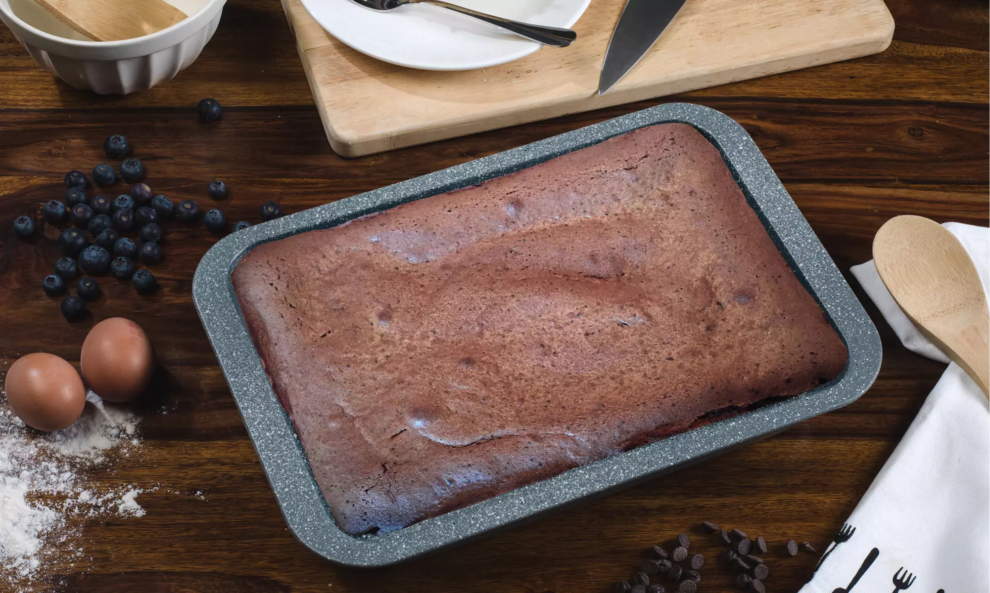 1, 2 ou 4 plateau à rôtir avec le revêtement en acier au carbone antiadhésive de la marque Salter, 36 cm - Primary Image