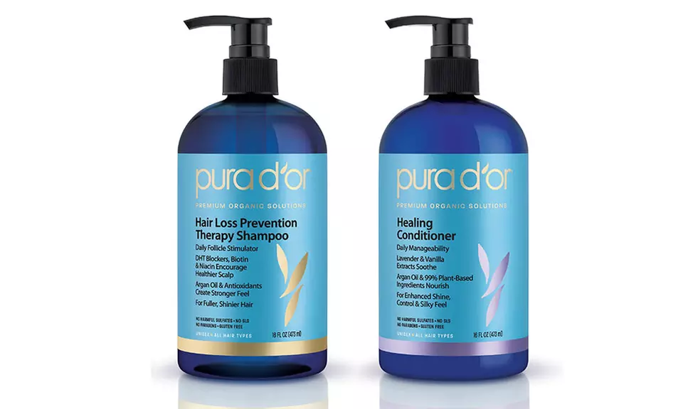 Pura D'or Premium Organic Hair-Loss-Prevention Shampoo or Conditioner Set - Primary Image