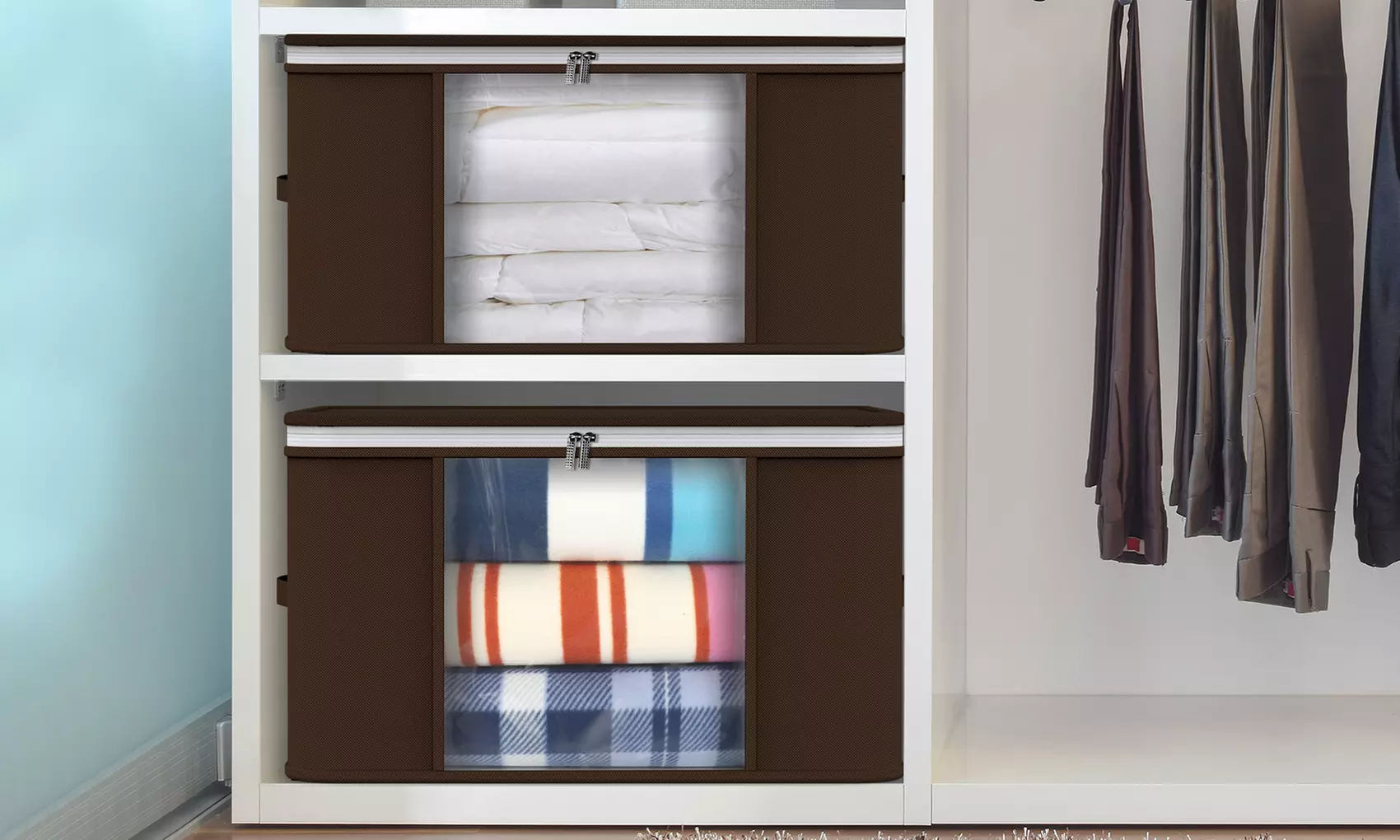 Vinsani Pack of Two Zipped Storage Bags