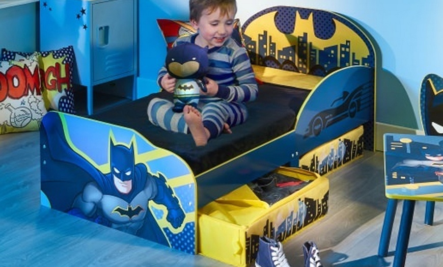 Image 1: Batman Toddler Bed with Storage
