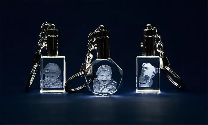 Custom Heart, Cube, or Octagon Keychain (Up to 58% Off) - Primary Image