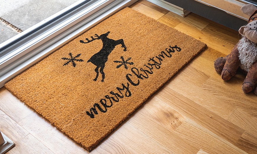 Image 4: Nicola Spring Christmas Coir Door Mats
