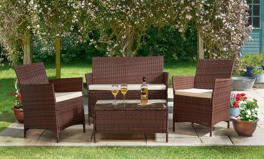 Image 7: St. Lucia Four-Piece Rattan Set