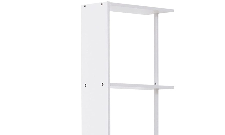 Image 2: HomCom Slim Tall Bathroom Cabinet