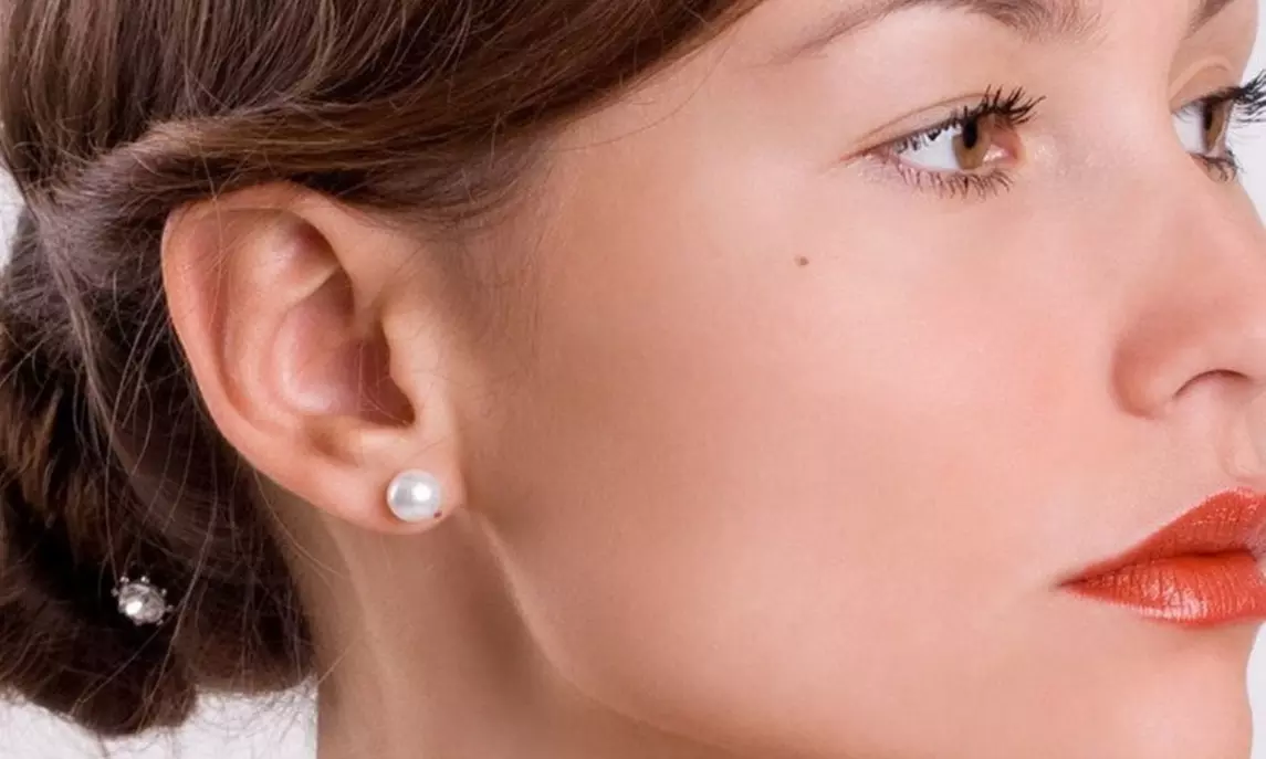 Boucles d'oreilles en argent avec des perles de cristal autrichien