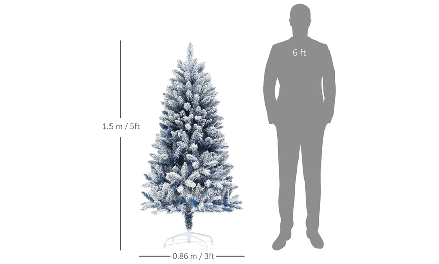 Image 7: 5ft Artificial Christmas Tree with Tips