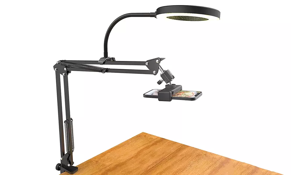 Support de téléphone suspendu avec anneau lumineux