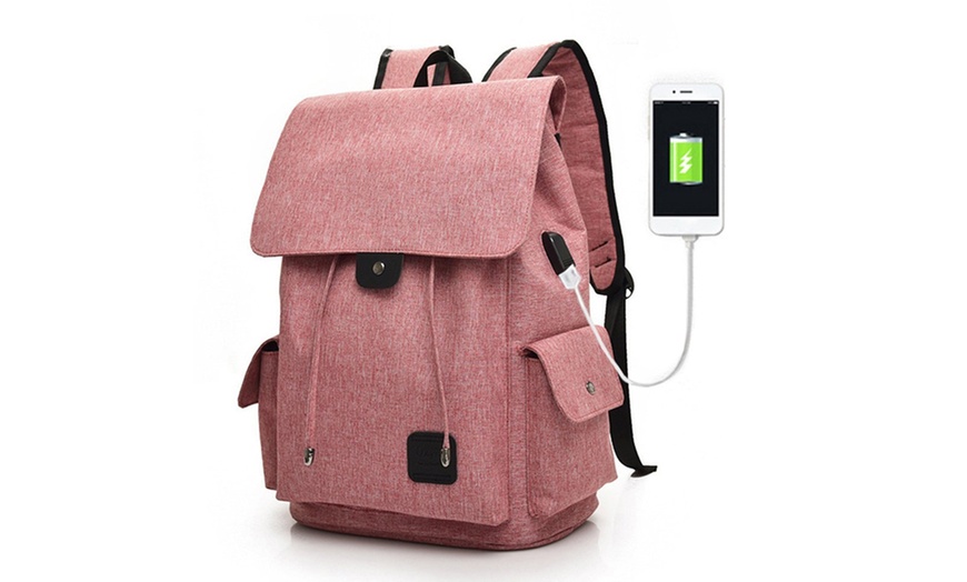 Image 5: USB Charging-Port Backpack